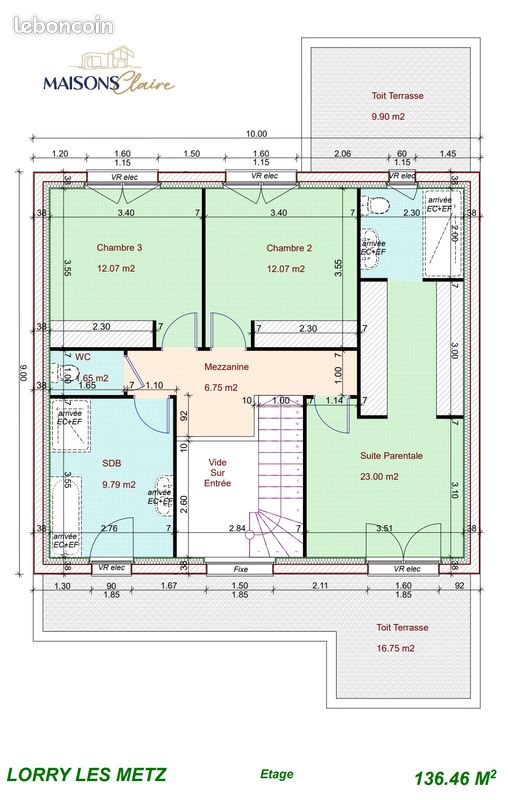 Maison à vendre, 136m², Lorry-lès-Metz