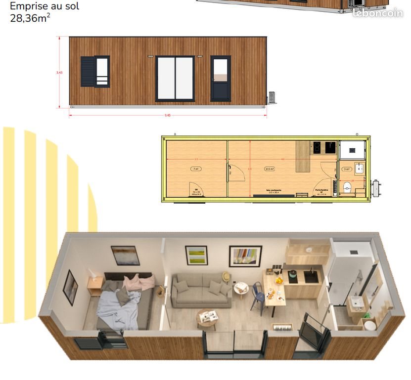 Maison à vendre, 28m², Crozon