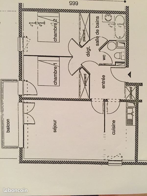 Appartement à louer, 65m², Bordeaux