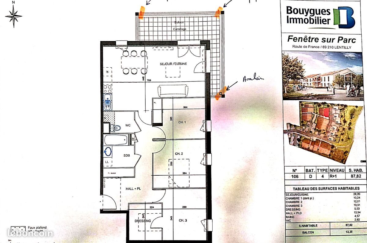 Appartement à louer, 88m², Lentilly