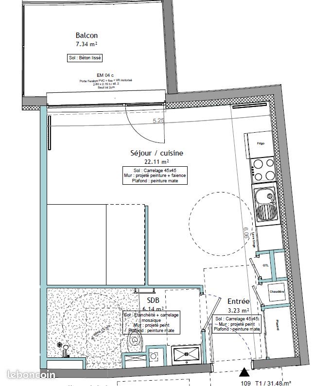 Appartement à vendre, 31m², Vesoul