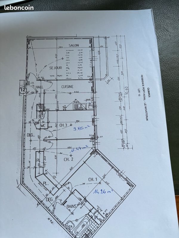 Appartement à louer, 95m², Quimper