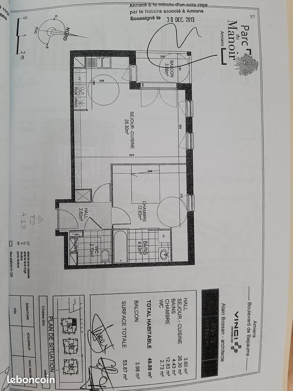 Appartement à louer, 49m², Amiens