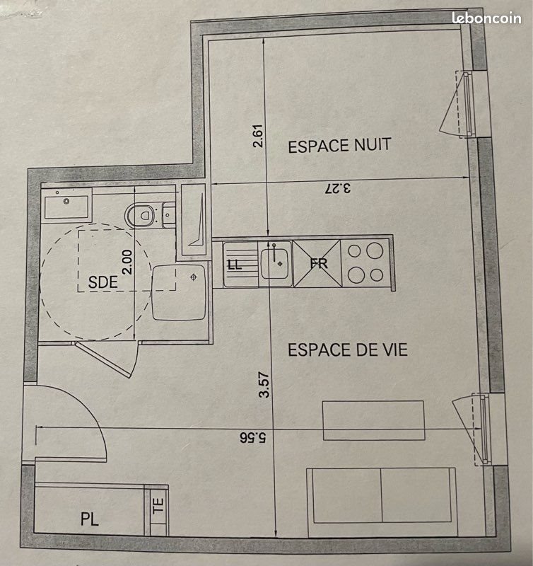 Appartement à louer, 29m², Montpellier
