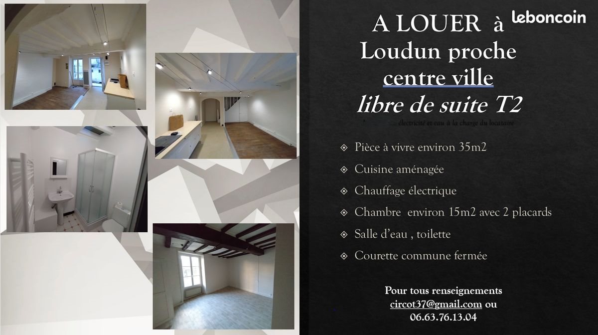 Maison à louer, 35m², Loudun