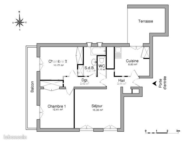 Appartement à louer, 59m², Aix-en-Provence