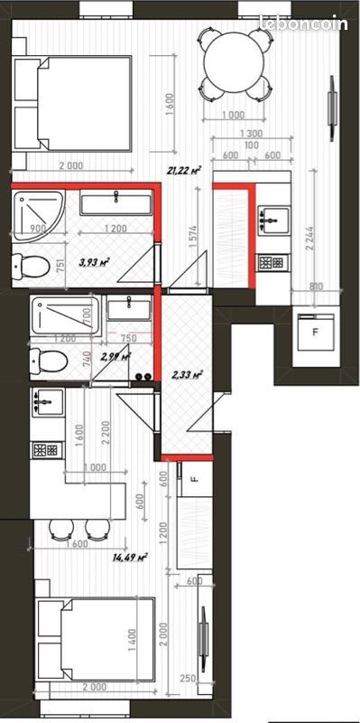 Appartement à vendre, 46m², Cambrai