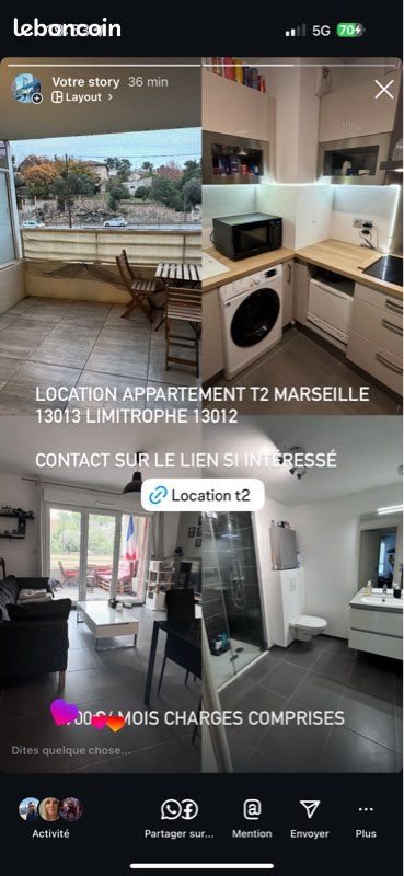 Appartement à louer, 40m², Marseille 13ème