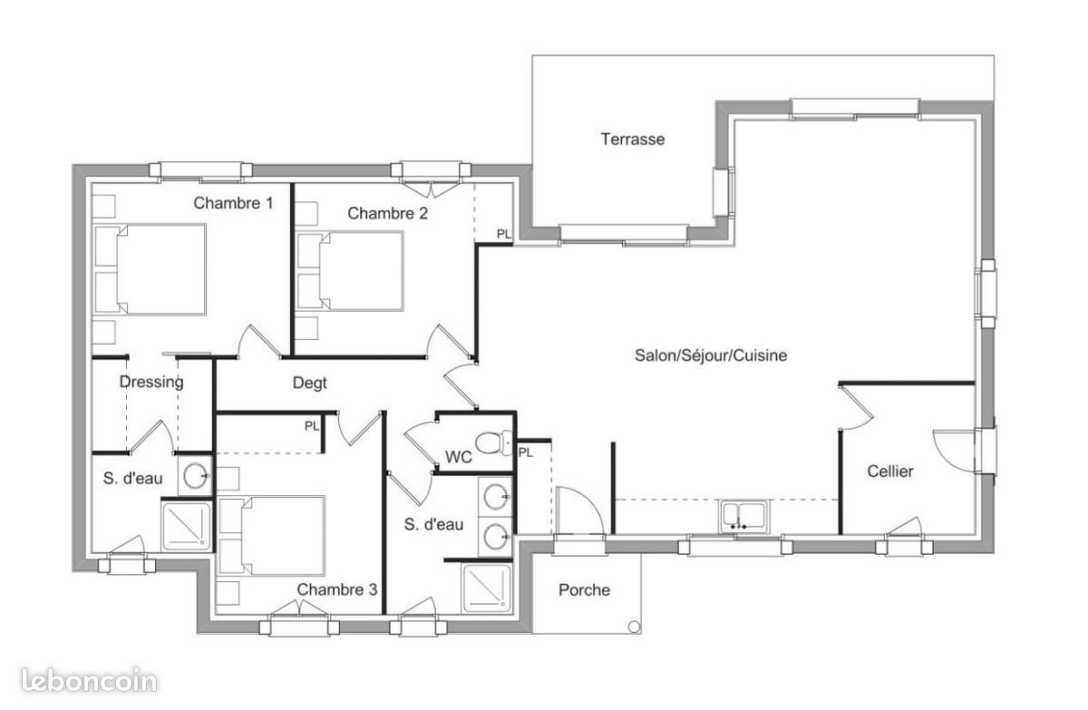 Maison à vendre, 100m², Campagne