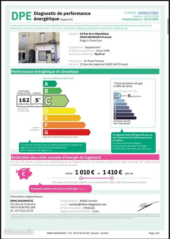 Appartement à louer, 77m², Bessèges