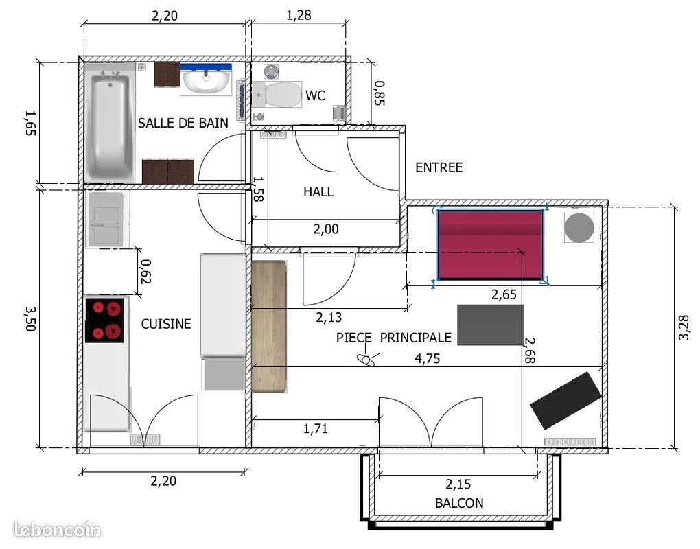 Appartement à louer, 30m², Dijon
