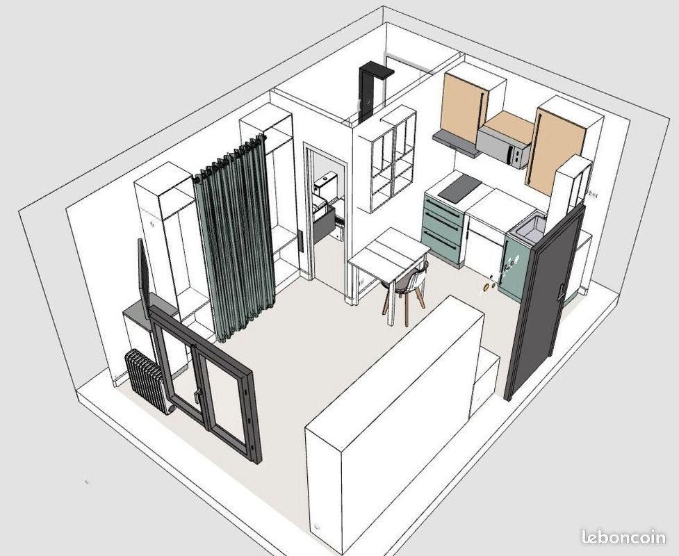 Appartement à louer, 20m², Bourg-Saint-Andéol