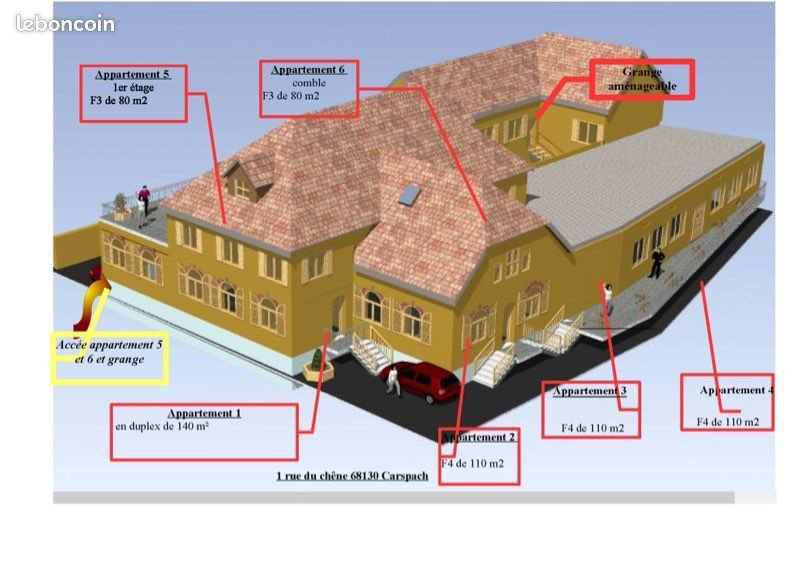 Appartement à vendre, 630m², Carspach