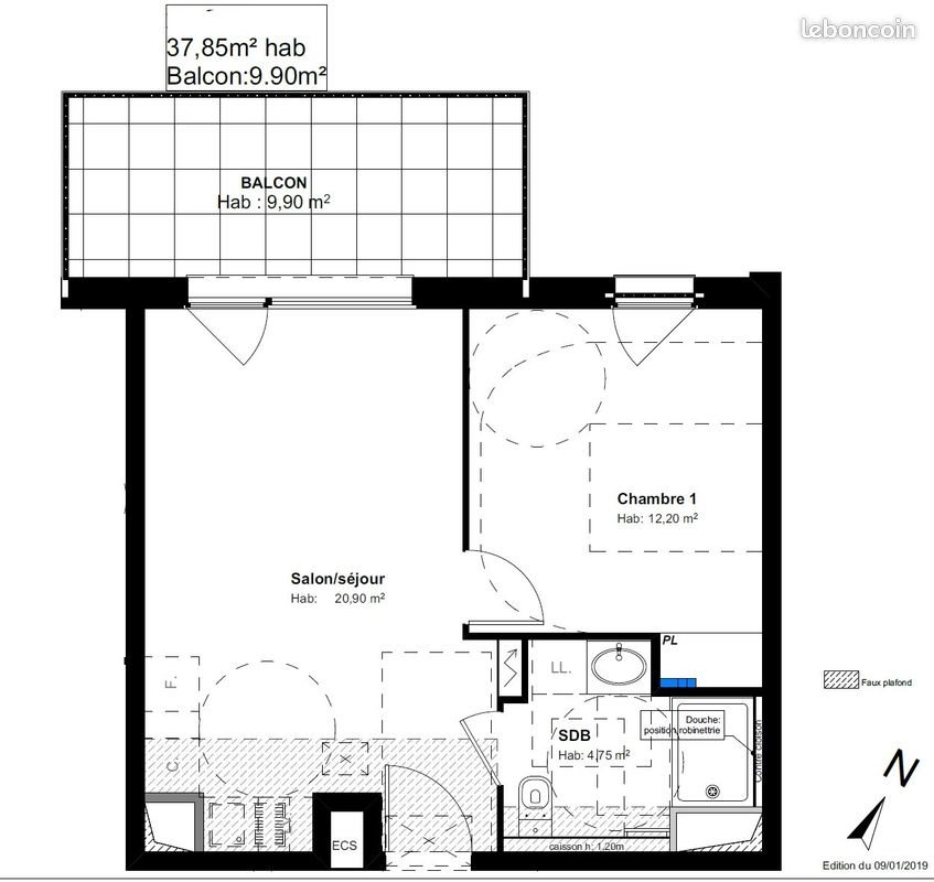 Appartement à louer, 38m², Le Mée-sur-Seine