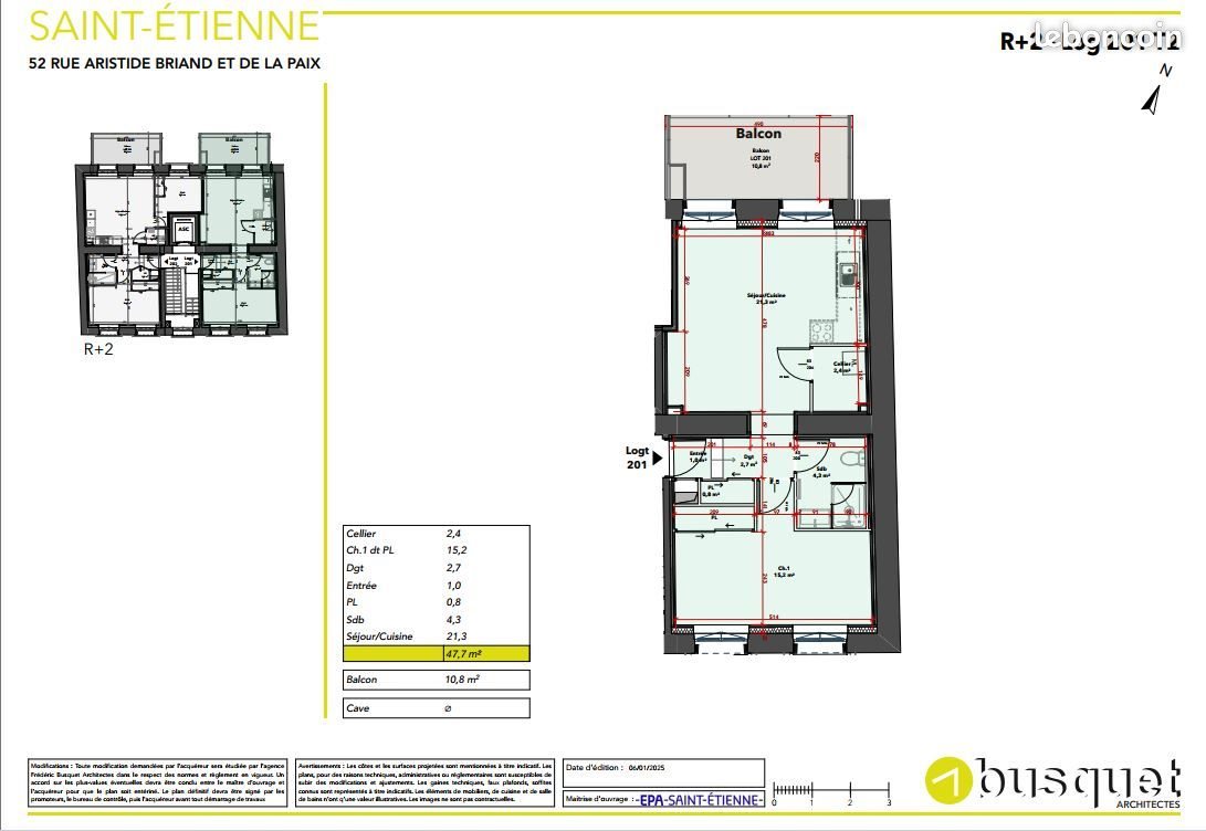 Appartement à vendre, 47m², Saint-Etienne