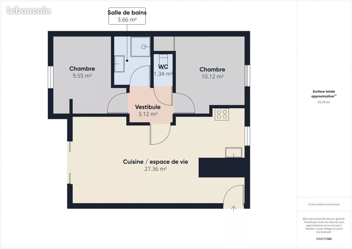 Appartement à louer, 53m², Bain-de-Bretagne