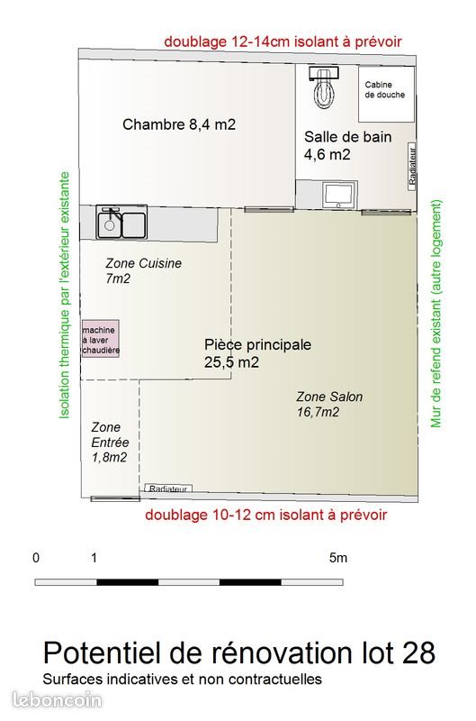 Appartement à vendre, 39m², Saint-Etienne