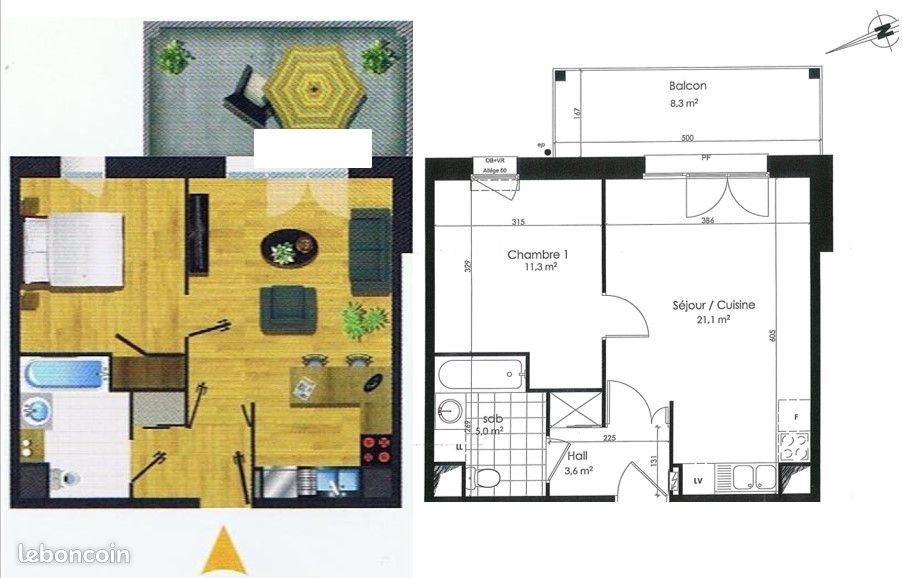 Appartement à vendre, 41m², Lesquin