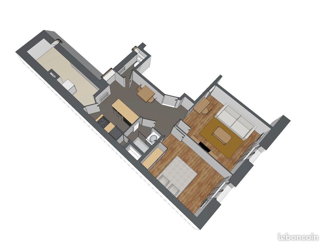 Appartement à louer, 44m², Tours