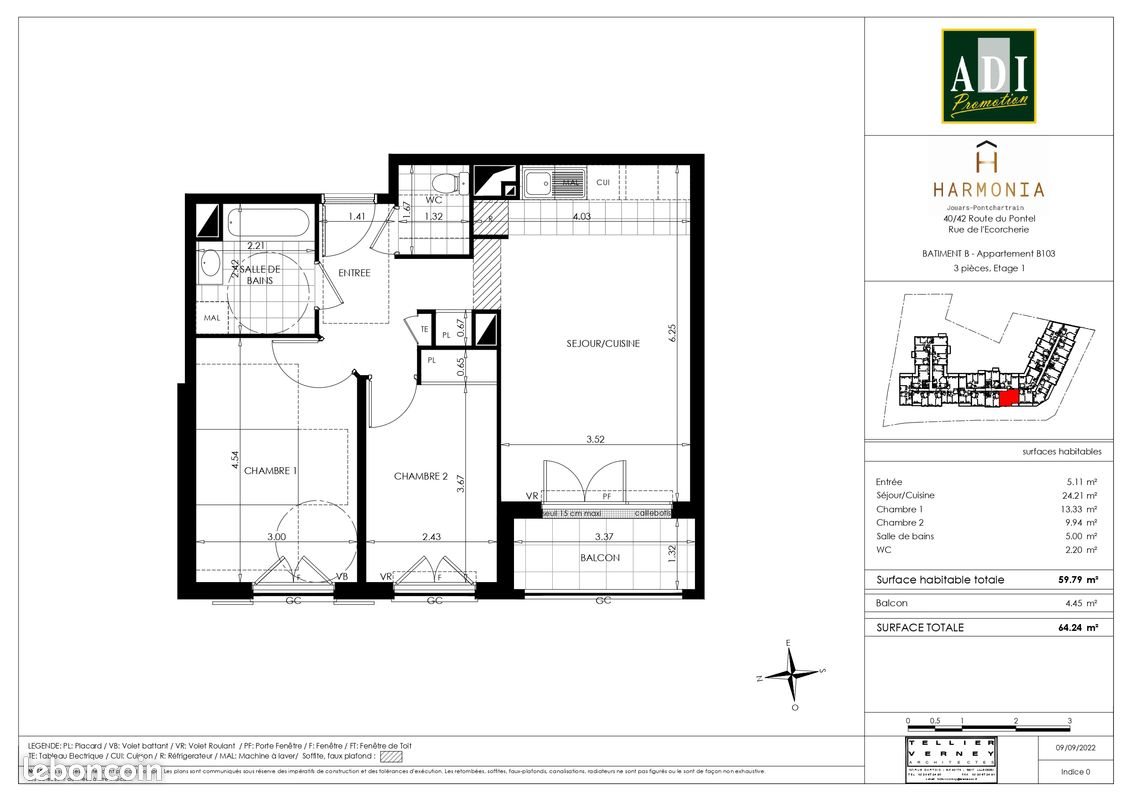 Appartement à vendre, 60m², Jouars-Pontchartrain