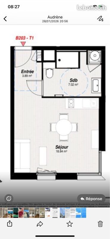 Appartement à louer, 30m², Reims