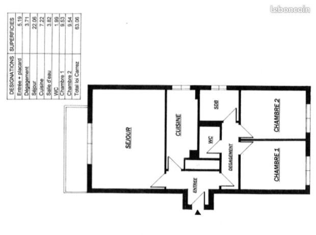 Appartement à louer, 63m², Crosne