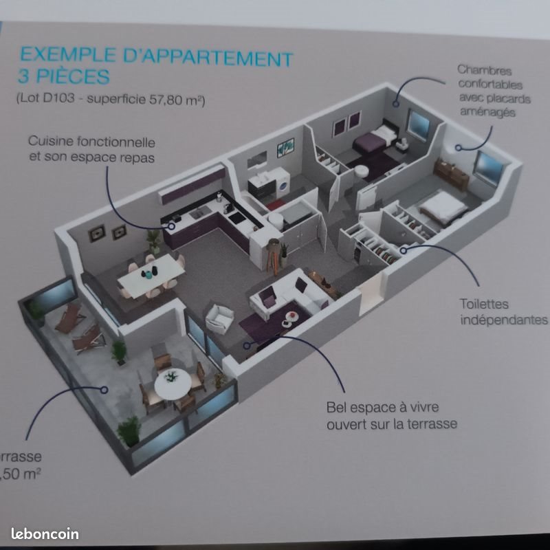 Appartement à vendre, 58m², Perpignan