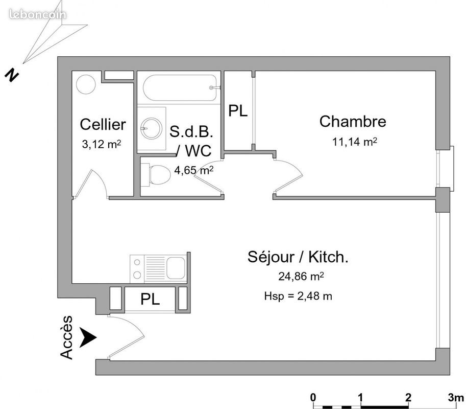 Appartement à louer, 45m², Bordeaux