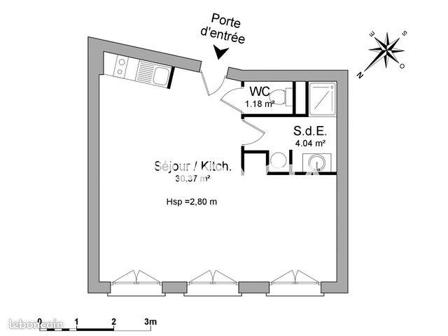 Appartement à louer, 35m², Lille