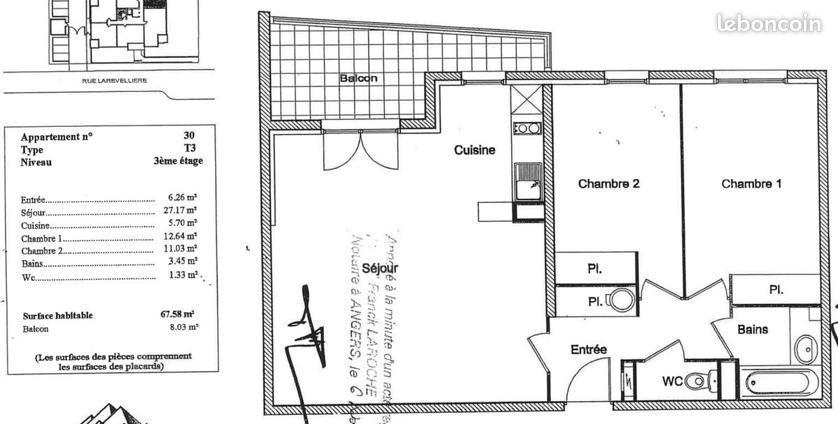 Appartement à louer, 67m², Angers