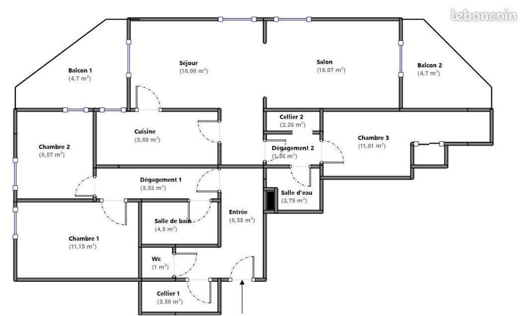 Appartement à vendre, 104m², Toulon