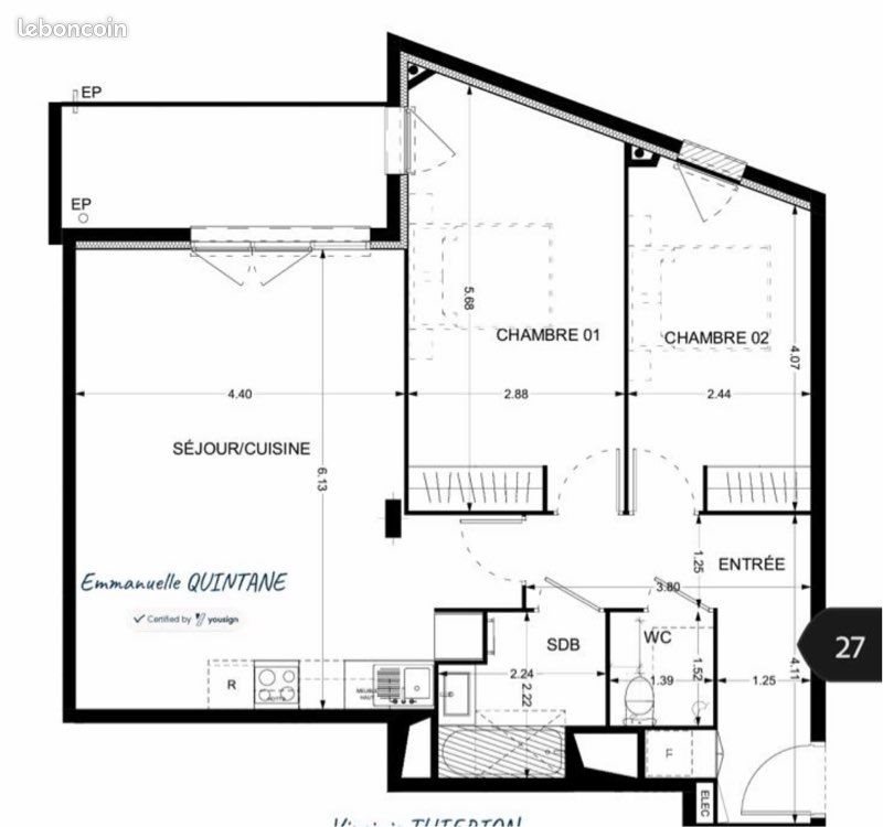 Appartement à vendre, 72m², Gigean