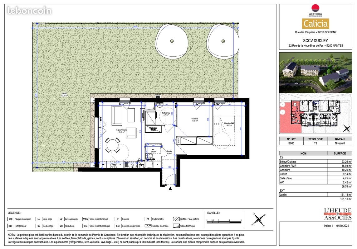 Appartement à vendre, 67m², Sorigny