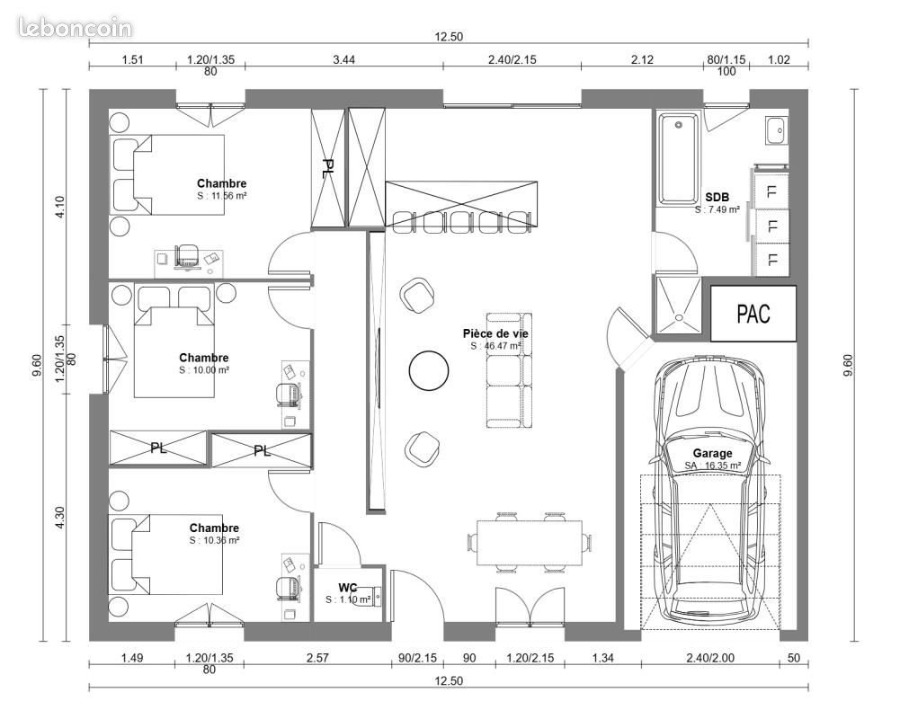Maison à vendre, 89m², Vervins