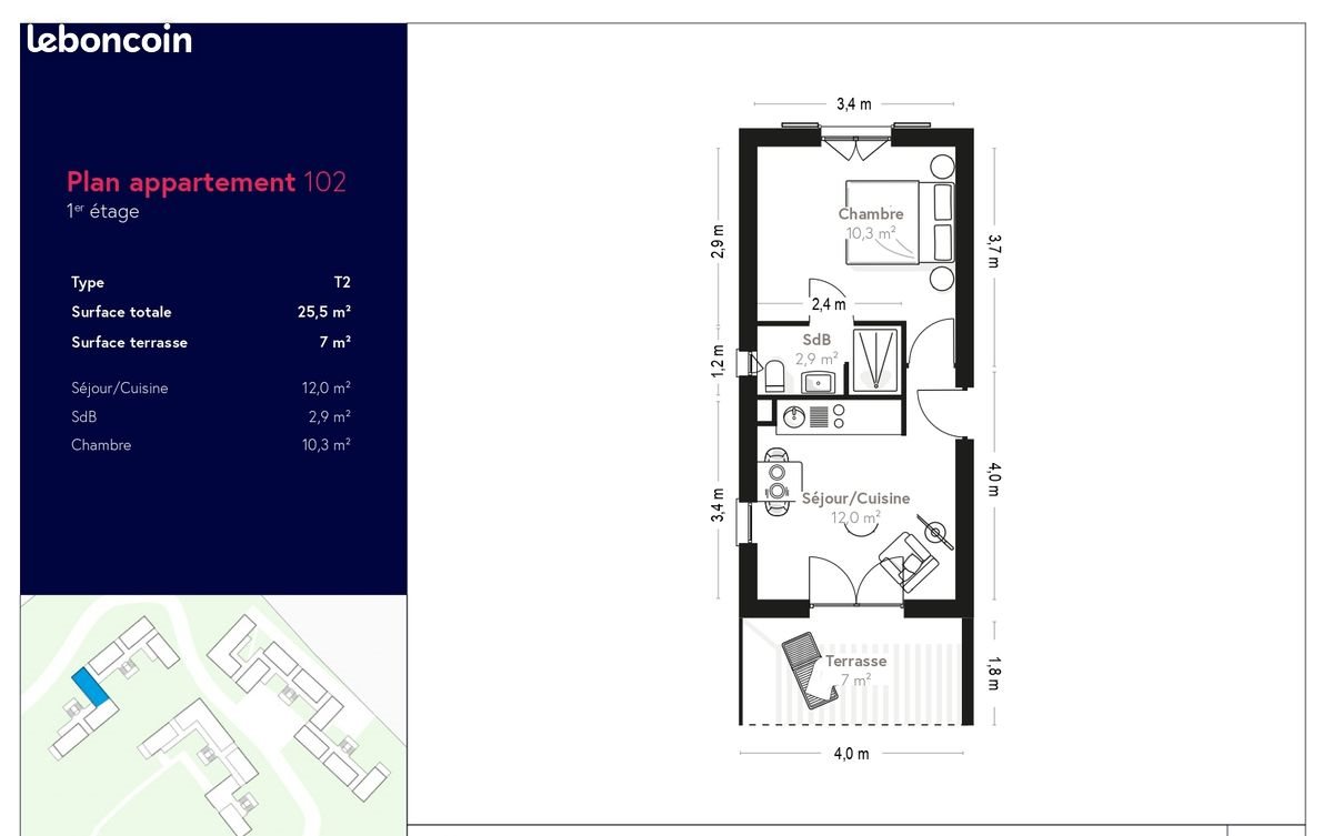 Appartement à vendre, 25m², Lecci