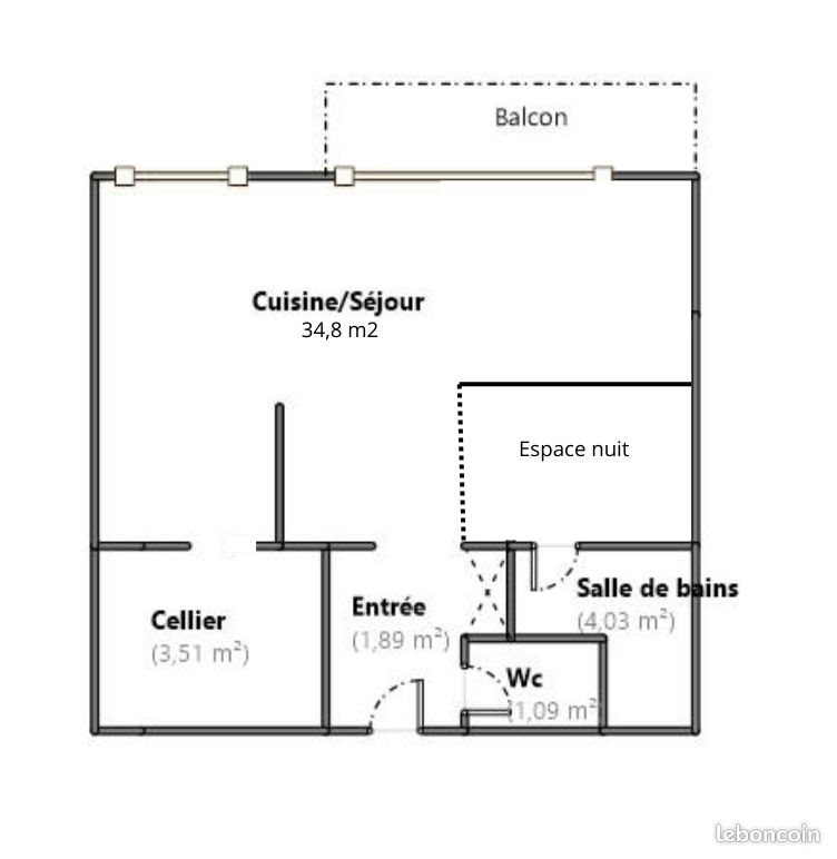 Appartement à vendre, 45m², Tours