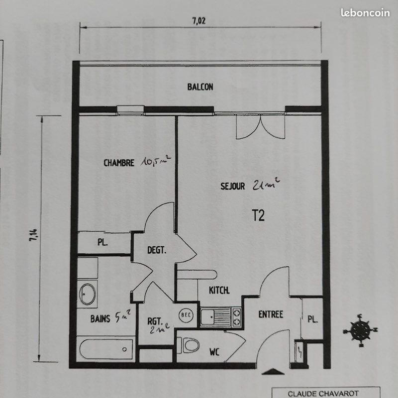 Appartement à vendre, 47m², Clermont-Ferrand