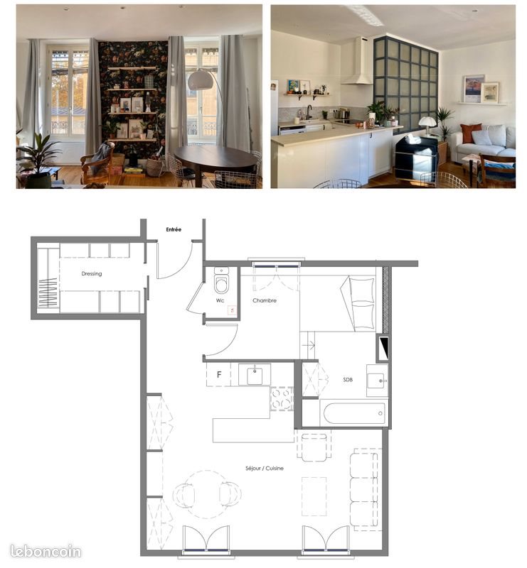 Appartement à louer, 48m², Lyon 5ème