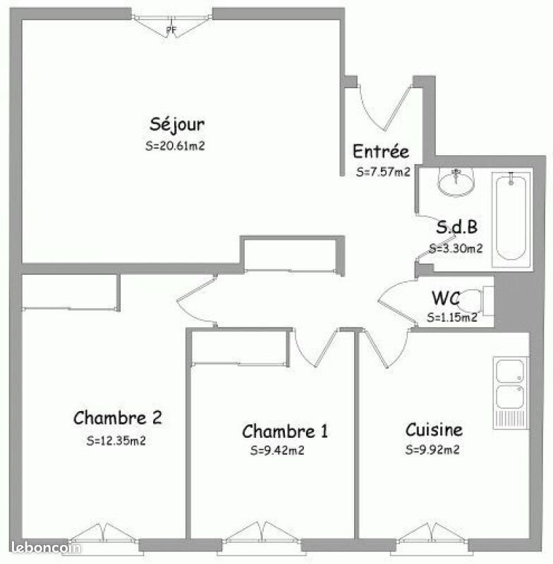 Appartement à louer, 64m², Orléans