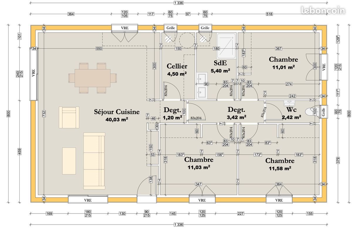 Maison à louer, 90m², Sigean