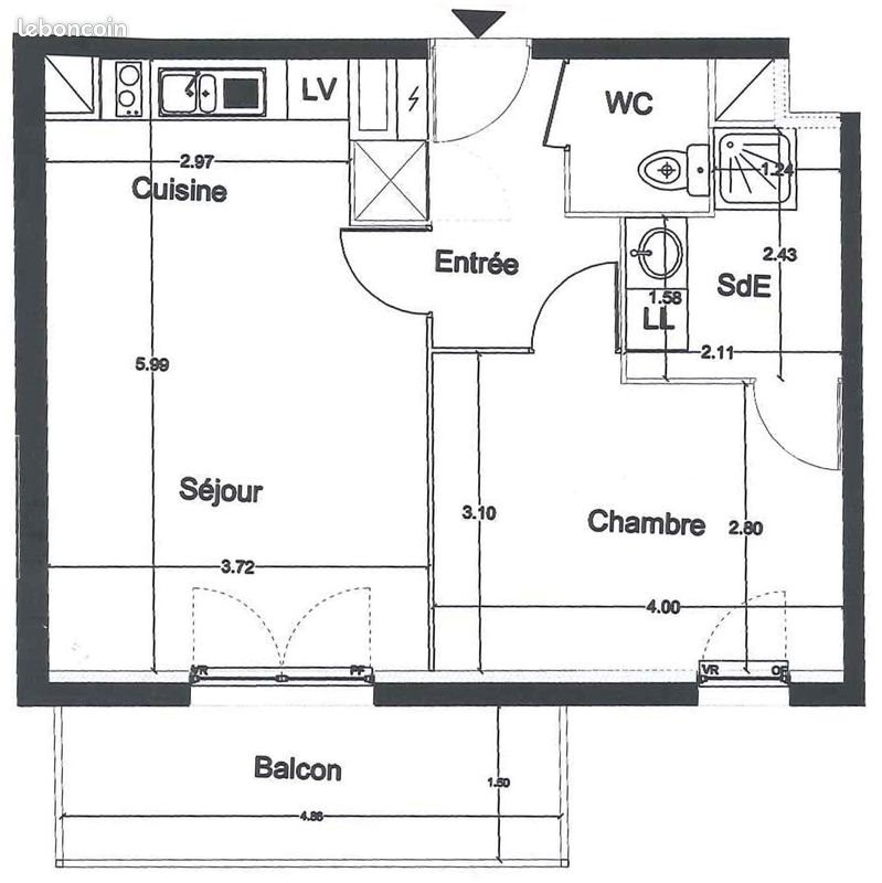 Appartement à vendre, 43m², Rennes