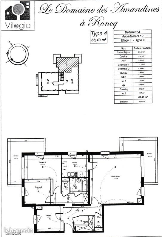 Appartement à vendre, 90m², Roncq