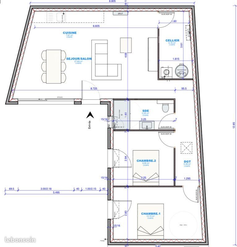 Maison à louer, 78m², Brest
