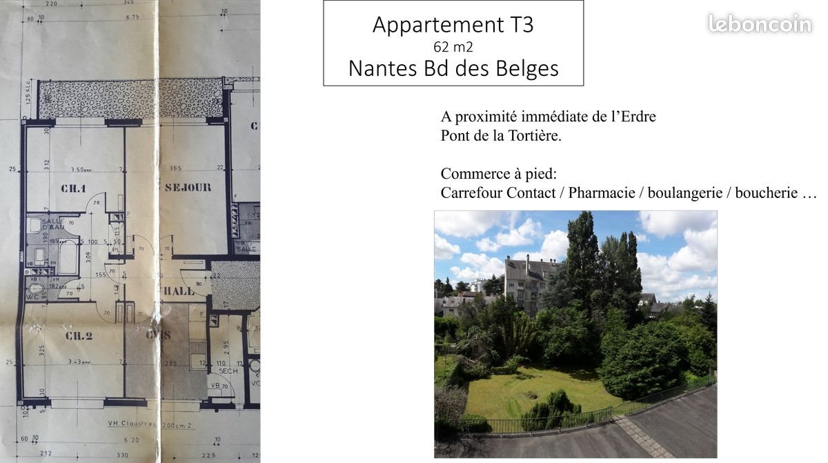 Appartement à louer, 62m², Nantes