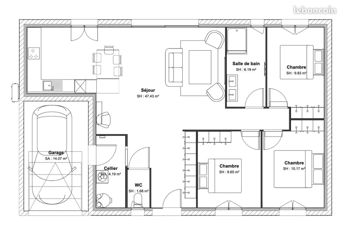 Maison à vendre, 90m², Andrest