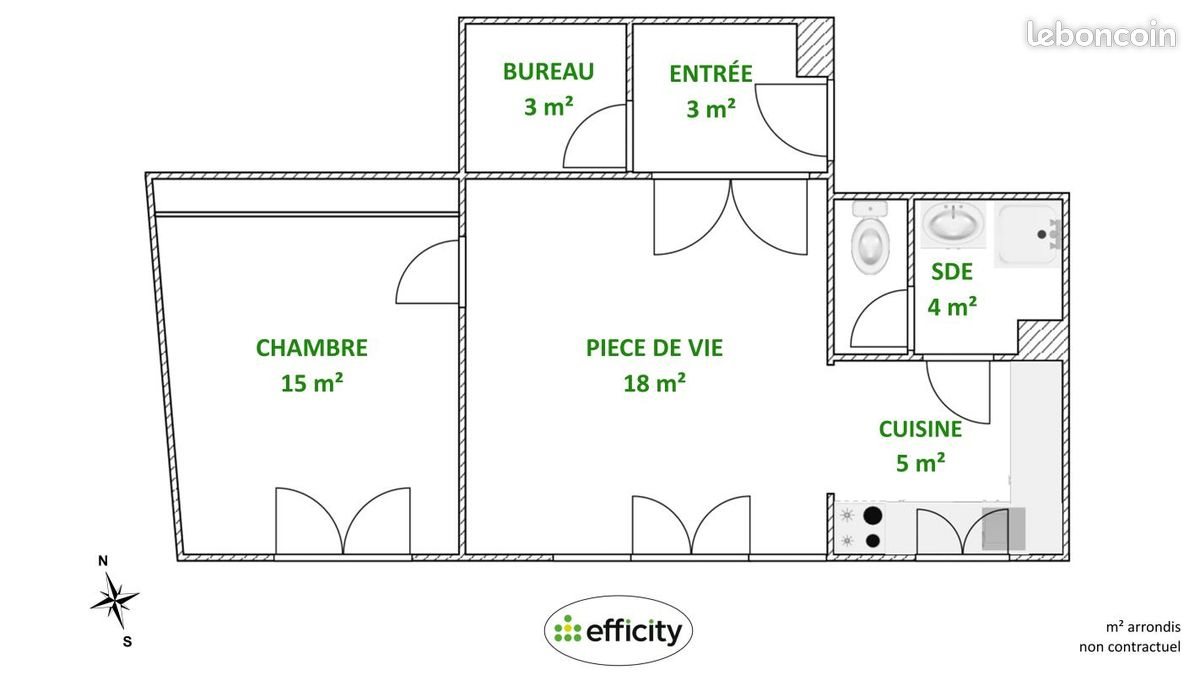 Appartement à vendre, 48m², Amiens