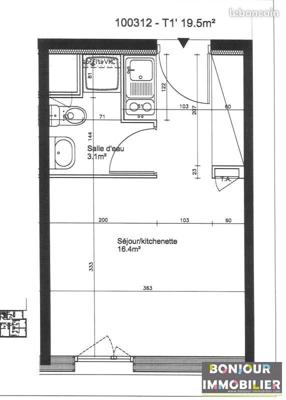 Appartement à vendre, 19m², Grenoble