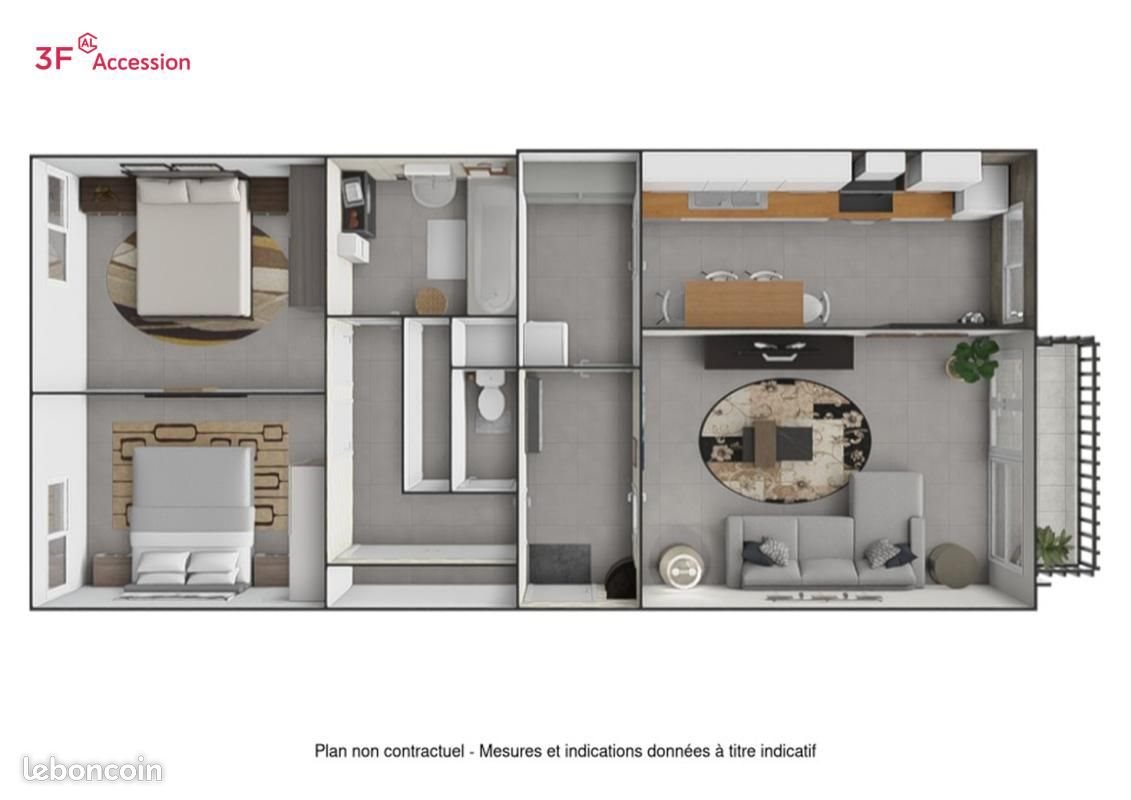 Appartement à vendre, 70m², Paray-Vieille-Poste