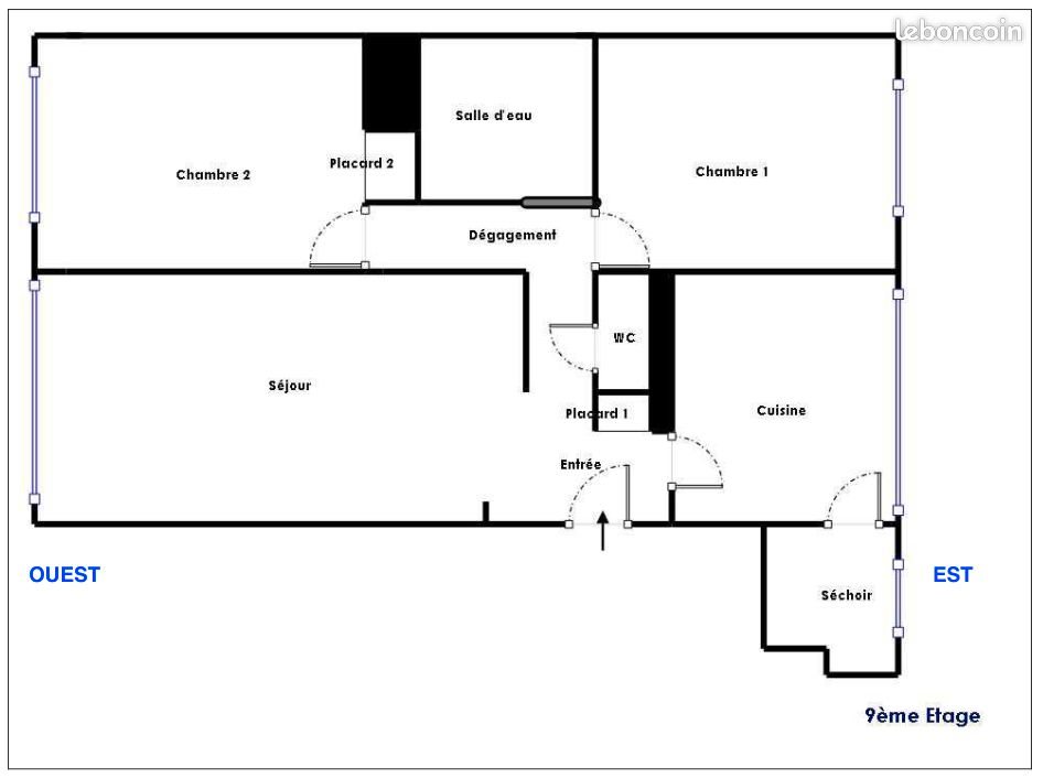Appartement à louer, 63m², Nantes