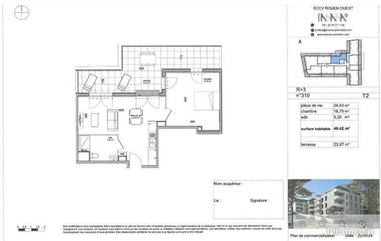Appartement à louer, 46m², Déville-lès-Rouen